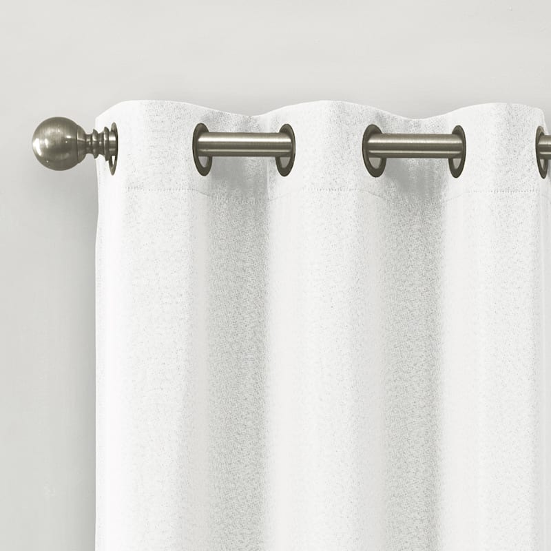 2Pack Denver White Blackout Grommet Curtain Panels, 95"