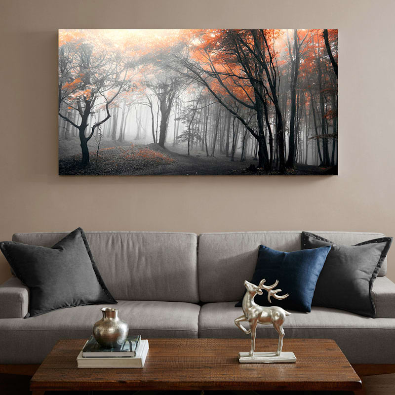 60X36 Autumn Woods Canvas Art | At Home