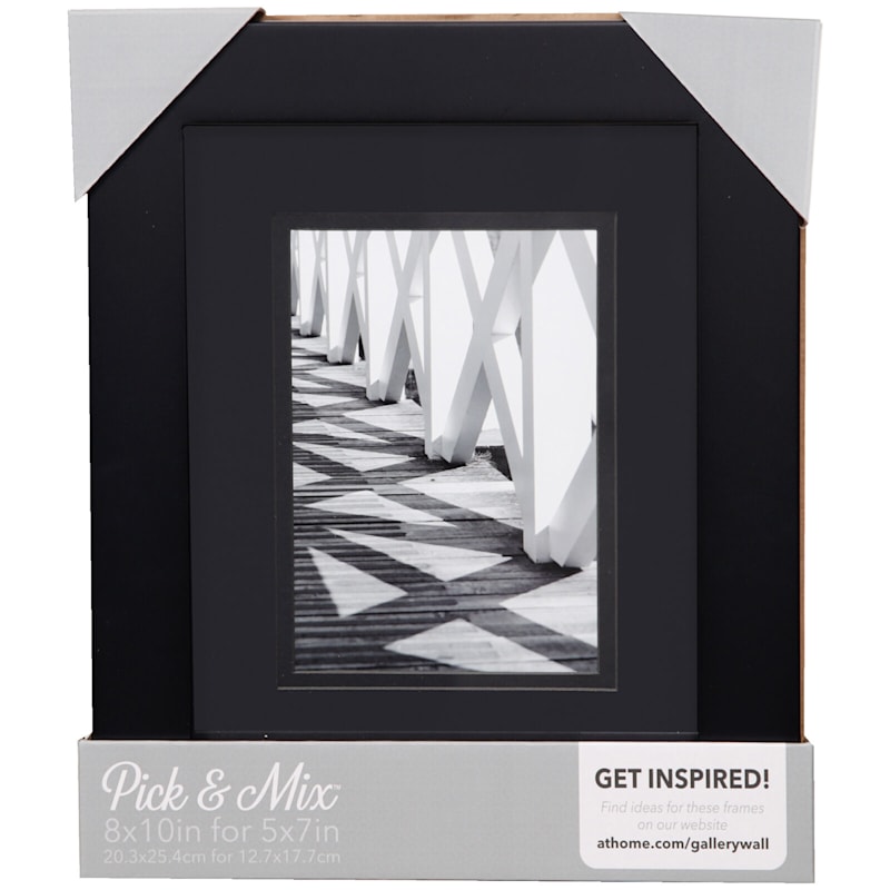 Pick And Mix 8X10 Matted To 5X7 Black Mat Linear Photo Frame