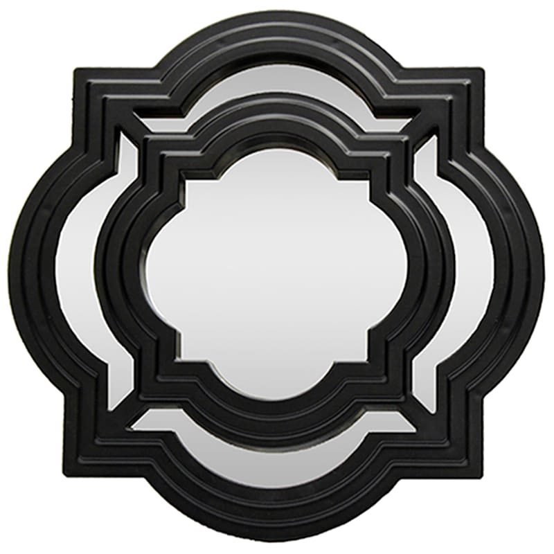 10X10 Black 3-Piece Mirror Set