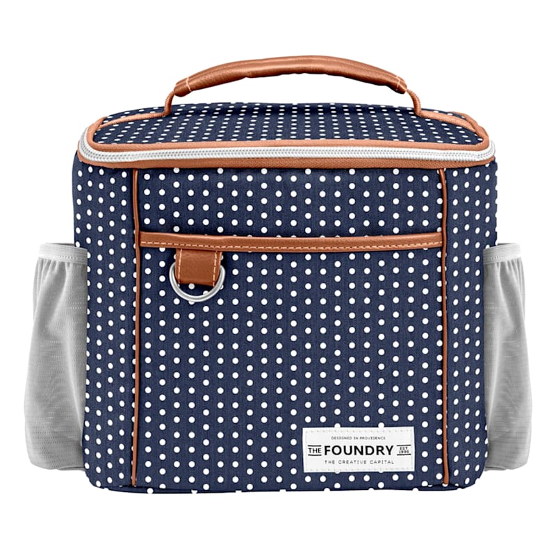 Fit & Fresh Promenade Navy With White Polka Dots Lunch Tote Kit