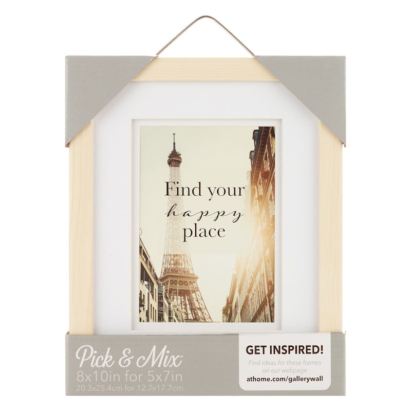 Pick & Mix Matted to Linear Wall Frame, White, Sold by at Home