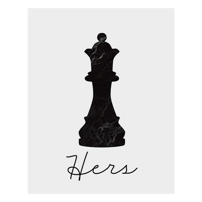 8X10 2Pc Chess His And Hers Canvas Wall Art