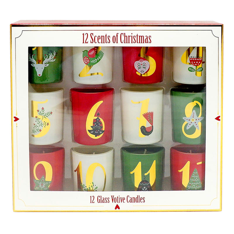 12 Scents of Christmas 12-Piece Votive Candle Set