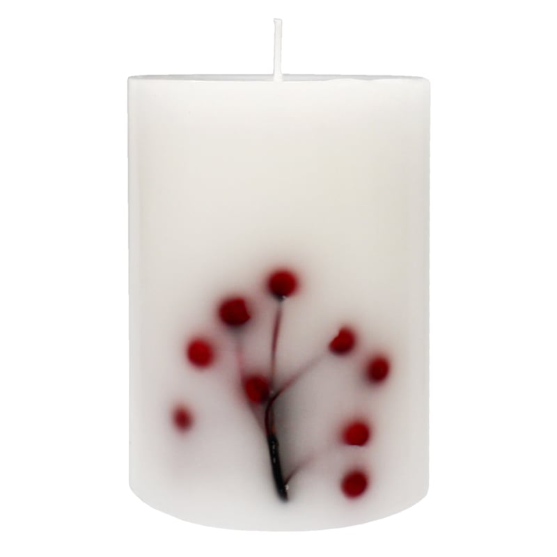 Berries Unscented Pillar Candle, 4"