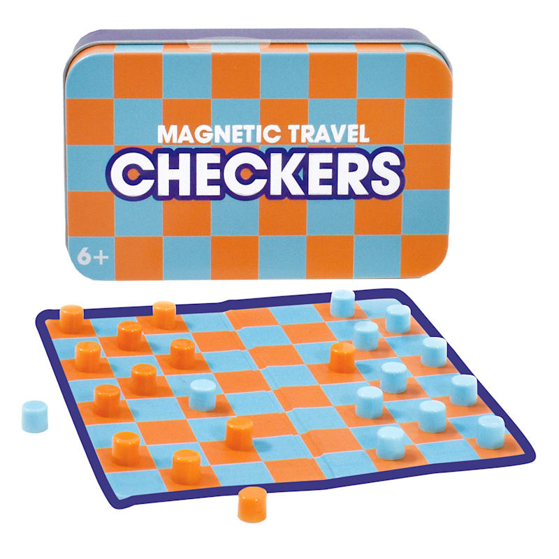 magnetic travel checkers set