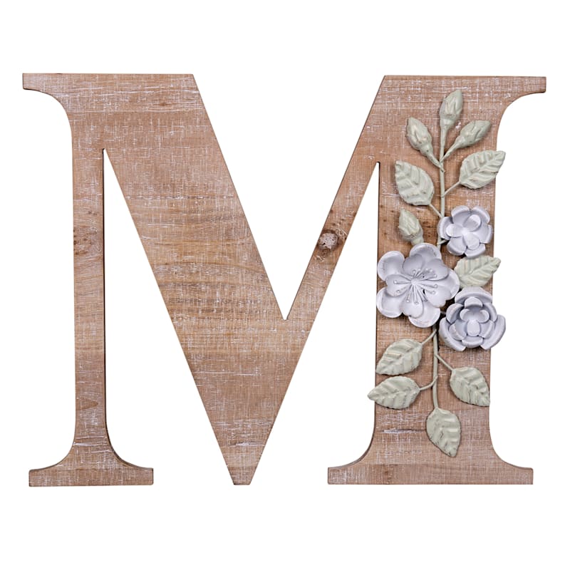 Floral Monogram M Sticker for Sale by Downhome Dears