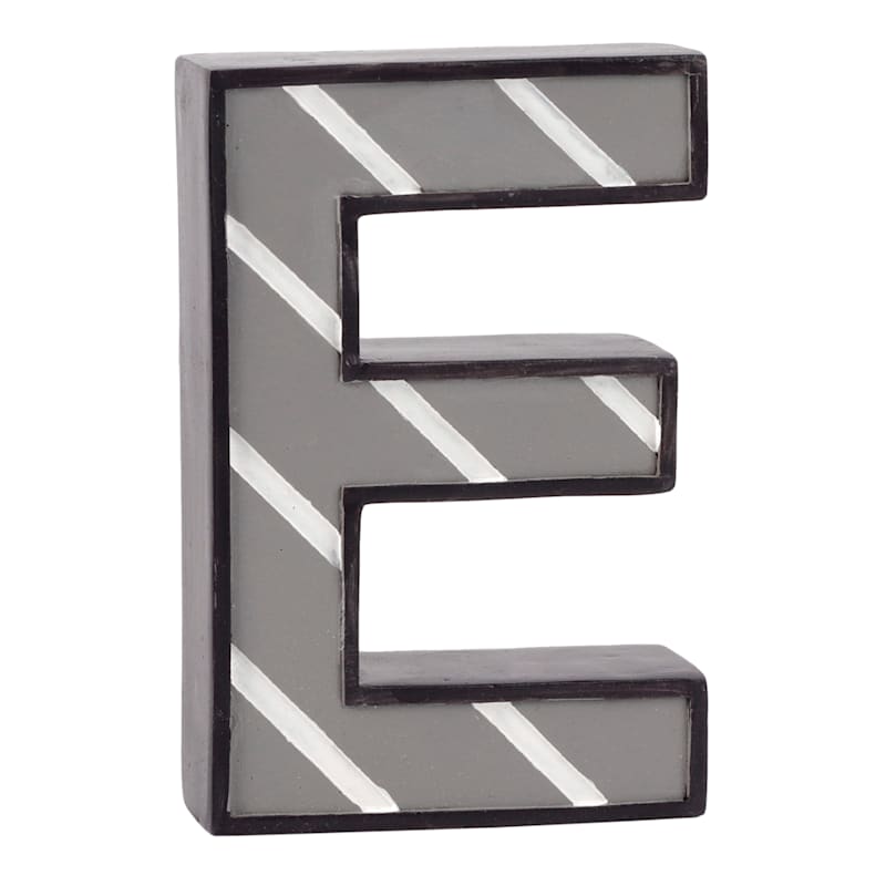 5" Striped Monogram Letter, E