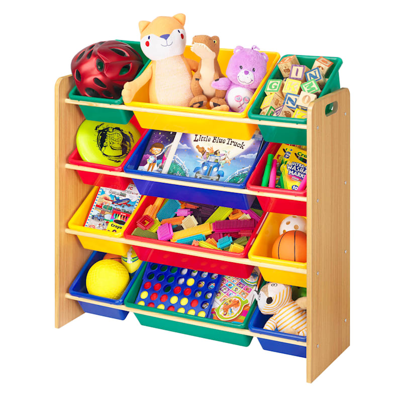 Kids 12 Bin Toy Organizer/Primary Color Bins