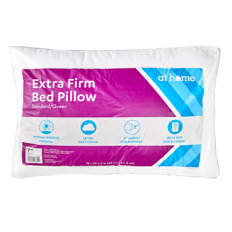 Density Extra Firm 2" Gusset Bed Pillow, Standard/Queen