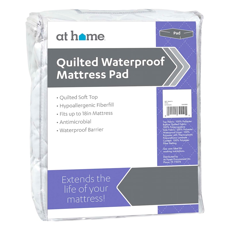 Soft Quilted Antimicrobial Waterproof Mattress Pad, Full
