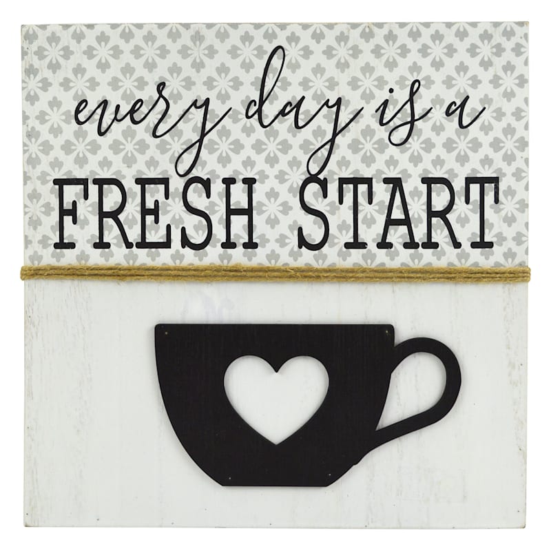 Everyday Is a Fresh Start Wall Art, 12"