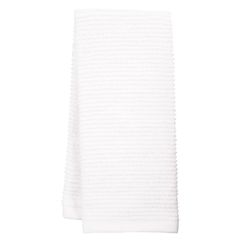 Wave Kitchen Towel, White