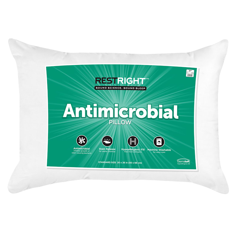 Antimicrobial Utility Bed Pillow, 20x26