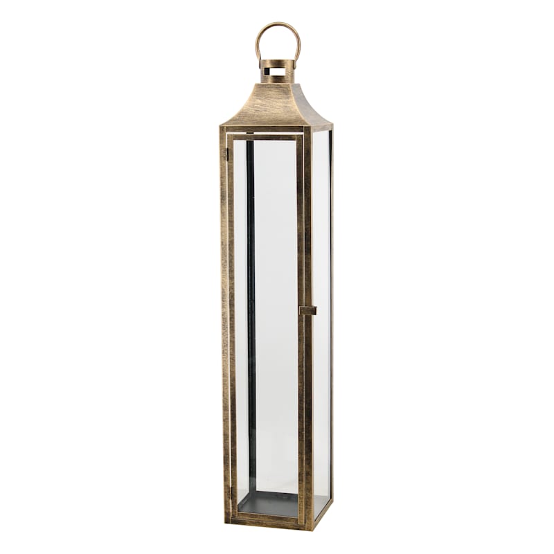 Oversized Brass Floor Lantern, 36"