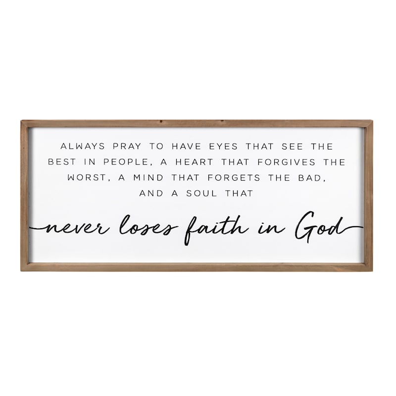 Religious Sentiment Wall Sign, 14x32