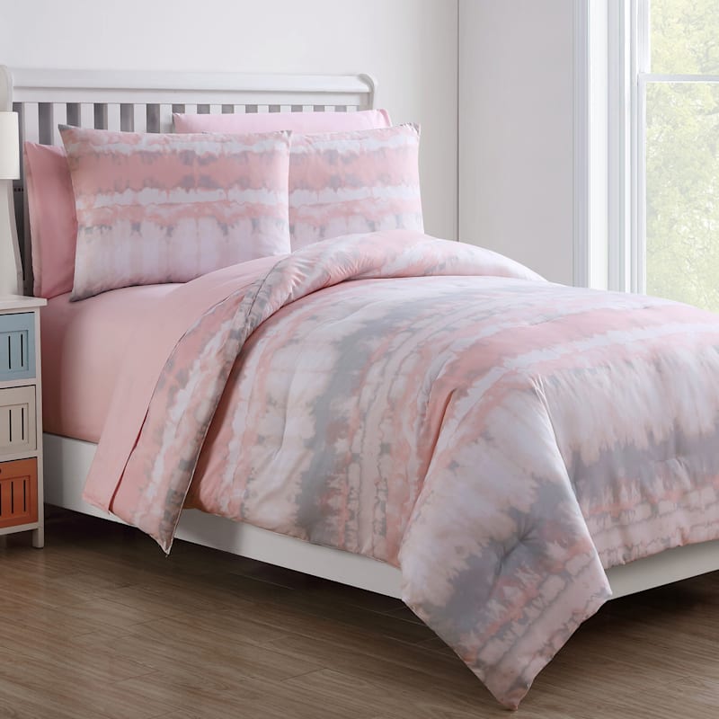 Blush Crush Tie Dye Comforter Bed In A, Twin Comforter Bed In A Bag