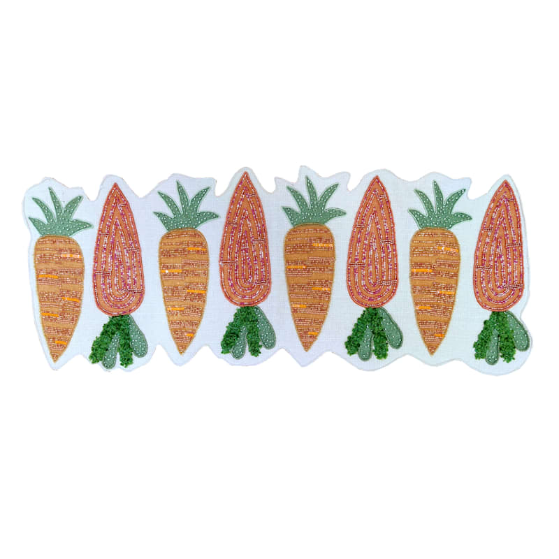 Beaded Carrot Easter Table Runner 36 At Home