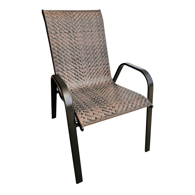 Stackable Brown Outdoor Woven Wicker Chair