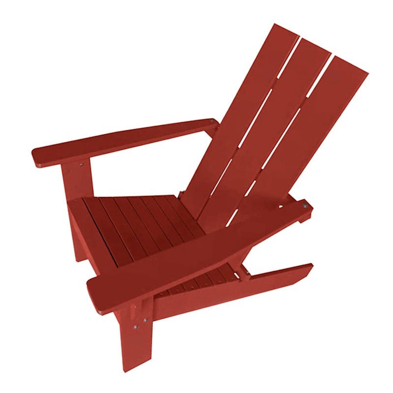 Outdoor Wooden Adirondack Chair, Red