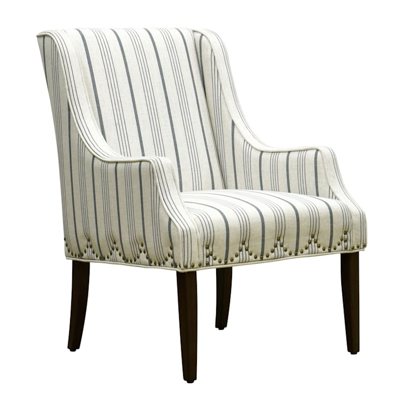 Grace Mitchell Olivia Striped Scalloped Arm Chair