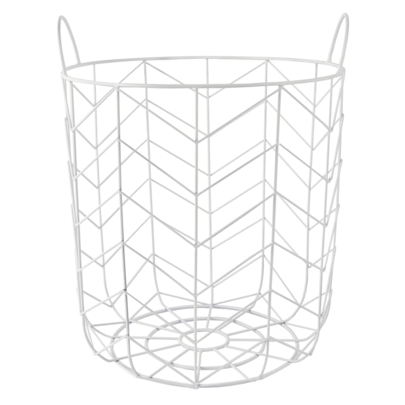 15In White Metal Basket At Home
