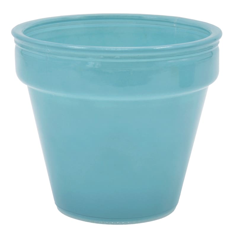Ty Pennington Blue Glass Pot, 5"