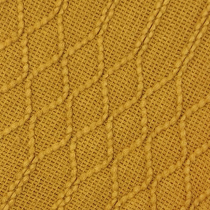 Beverly Mustard Yellow Throw Blanket, 50x60