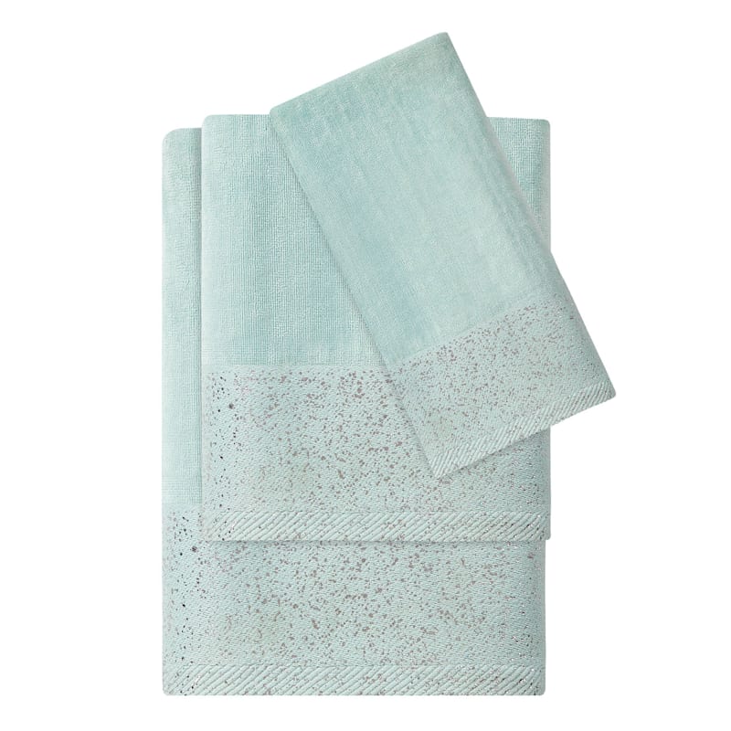 Laila Ali Pixie Dust Bath Towel, Aqua