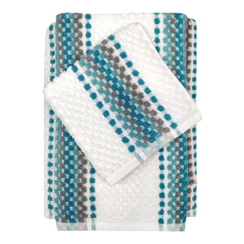 Popcorn Hand Towel Aqua 16X26