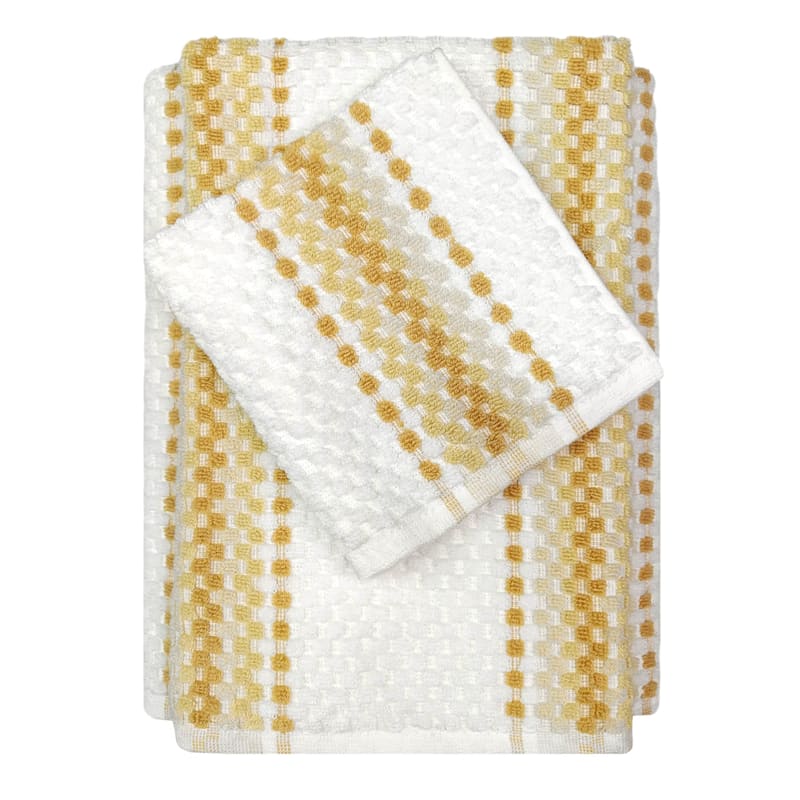 Popcorn Washcloth Towel Yellow 13X13