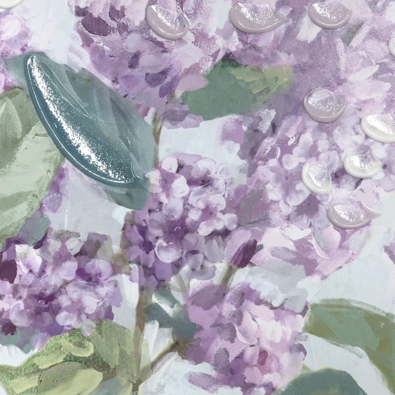 Grace Mitchell Purple Flowers Framed Canvas Wall Art, 16"