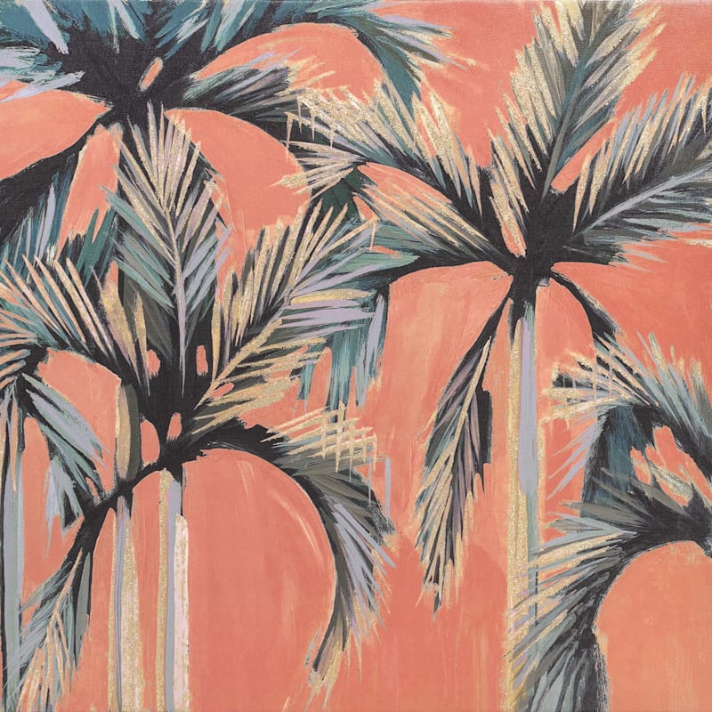 Palm Trees Canvas Wall Art, 18"