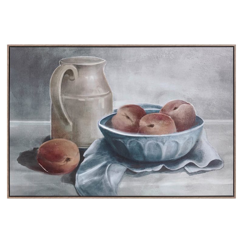 Peaches Framed Canvas Wall Art, 36x24