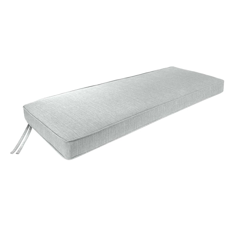 Tahiti Silver Outdoor Gusseted Bench Cushion