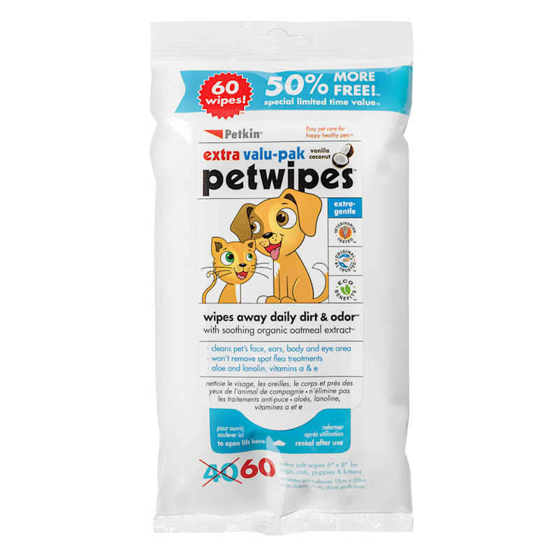 Pet Wipes 60 Count