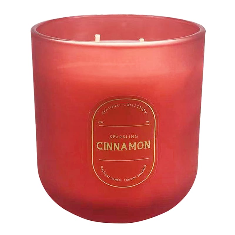 Sparkling Cinnamon Scented 2-Wick Glass Candle, 12.5oz
