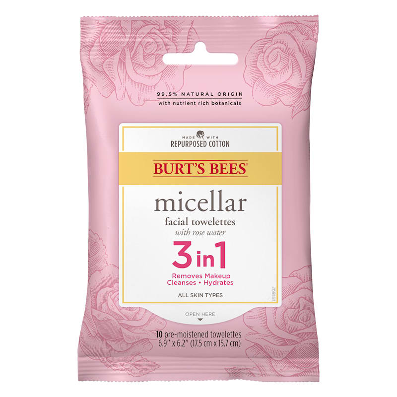 Burt Bees Cleansing Micellar Facial Towelettes with Rose Water