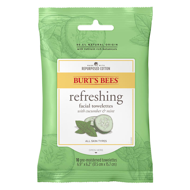 Burt's Bees Cleansing Facial Towelettes, Cucumber & Mint