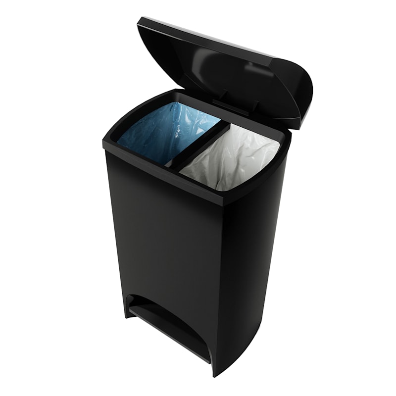 Homfa Trash Can 3.2 Gallon(12L), Metal Step Rubbish Bin with
