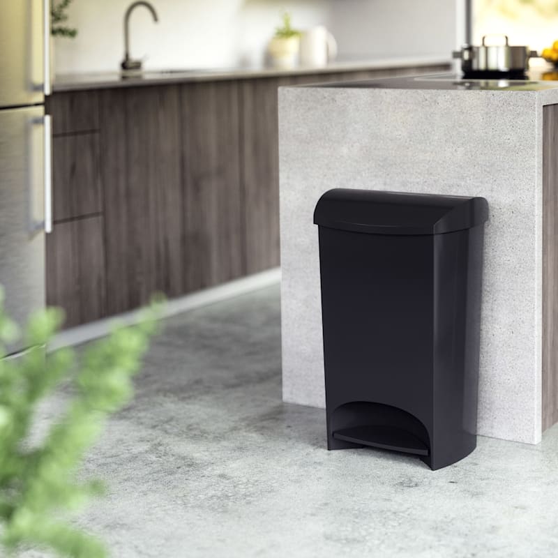 KITCHEN TRASH CAN - Black