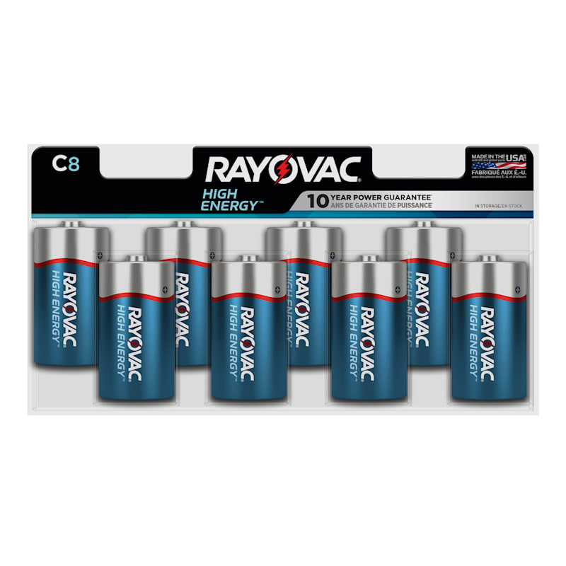 Rayovac 8-Pack High Energy C Batteries