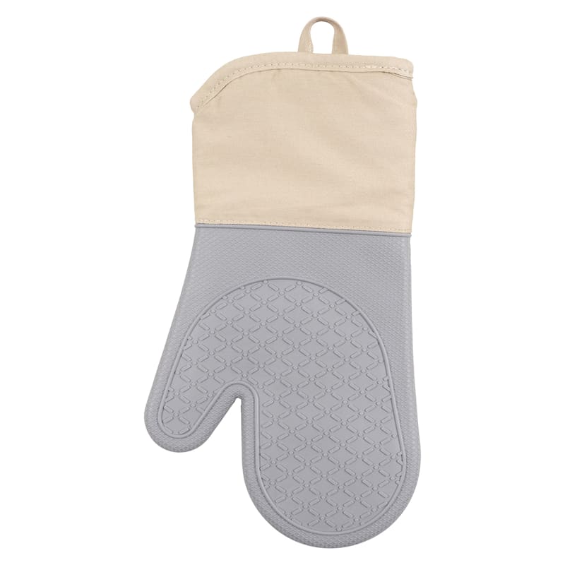 at Home Taupe Silicone Oven Mitt