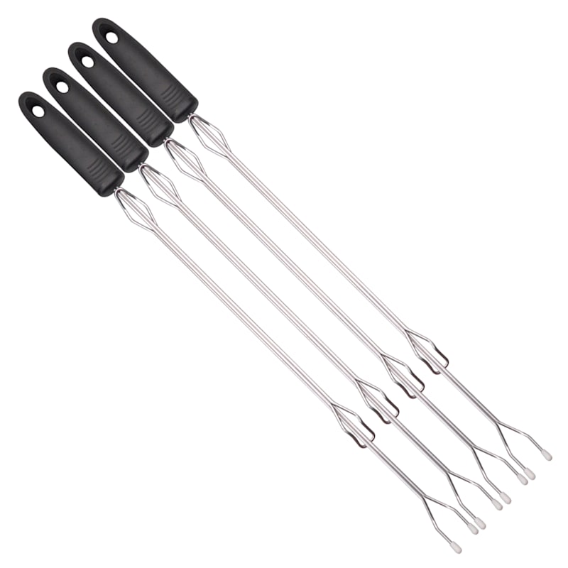 4-Pack Stainless Steel Extendable Fire Skewer