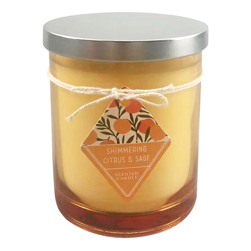 Shimmering Citrus & Sage Scented Jar Candle, 11oz