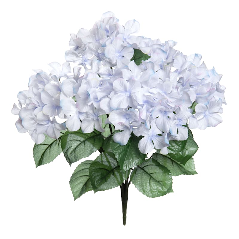 6-Head Blue Hydrangea Floral Spray, 17"