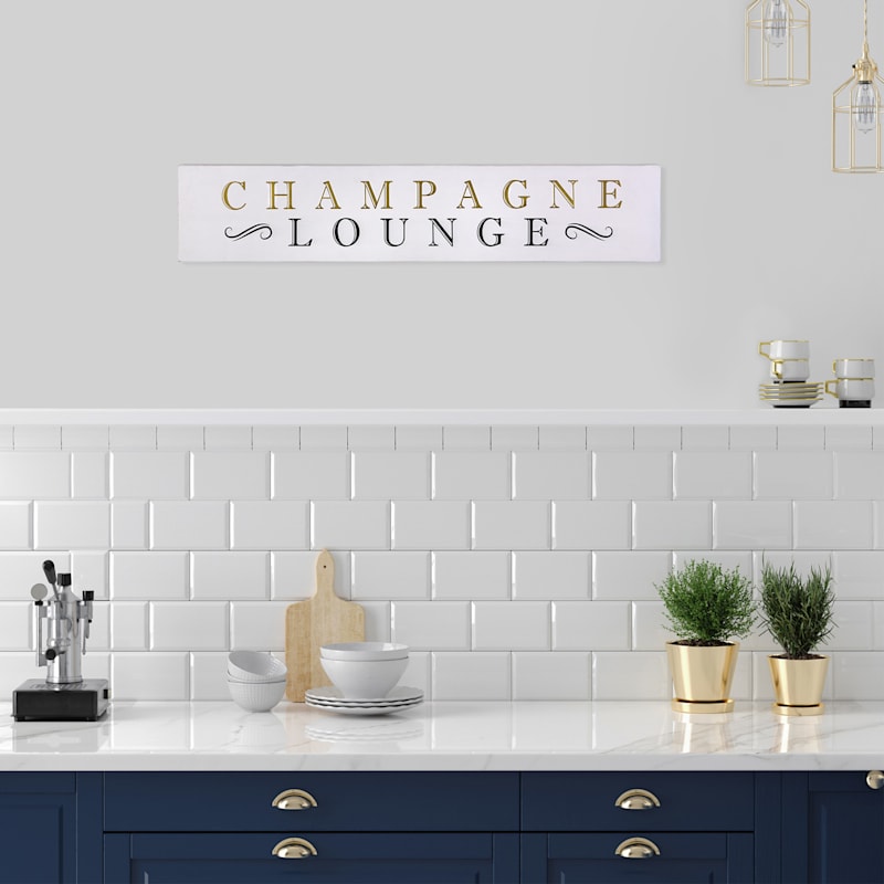 36X7 Champagne Lounge Wall Art