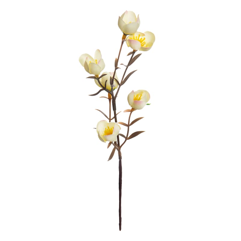 Yellow Blossom Floral Spray, 10"