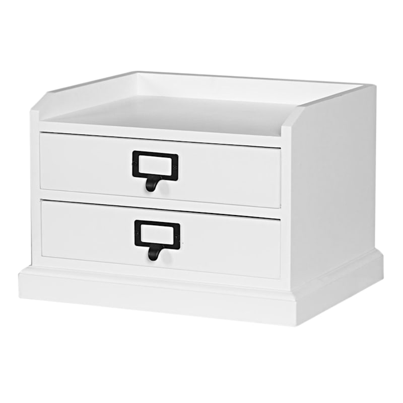 White Wood Storage Box