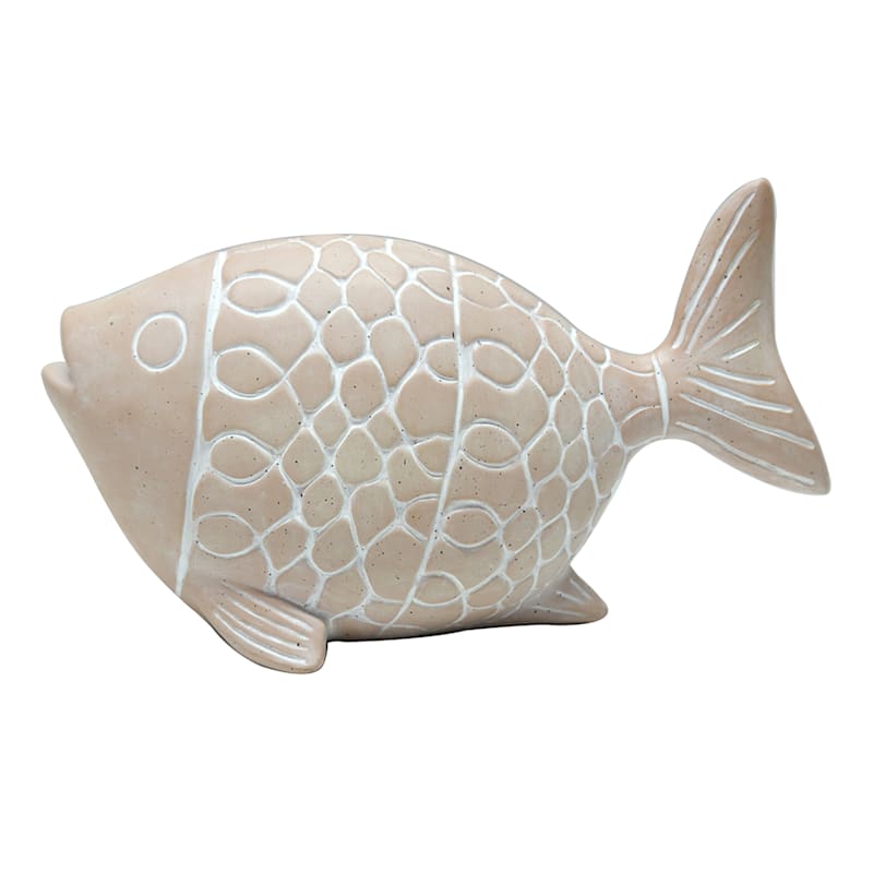 Tracey Boyd Outdoor Carved Fish Figurine, 7.5"